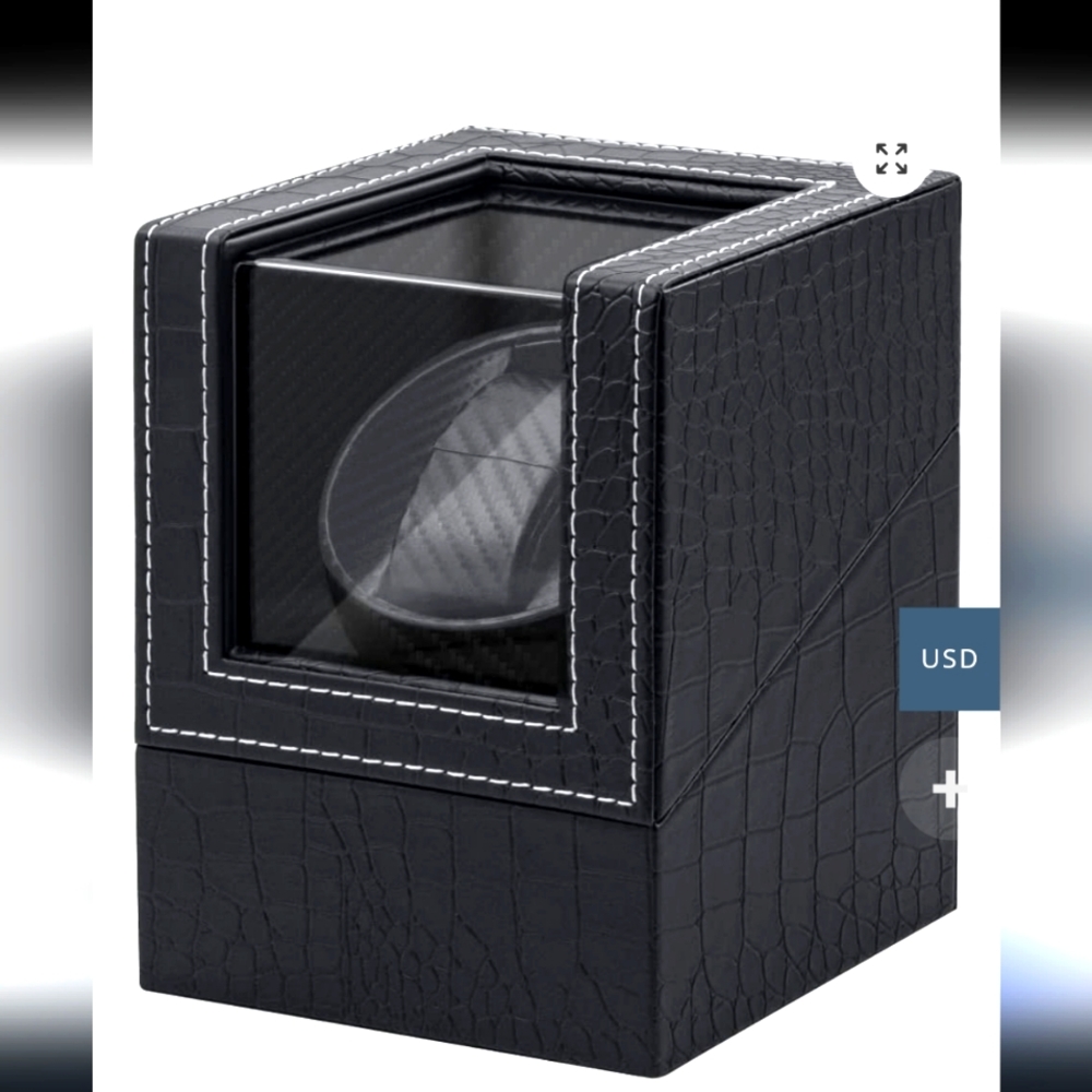 ⭐Leather Black Watch Winder